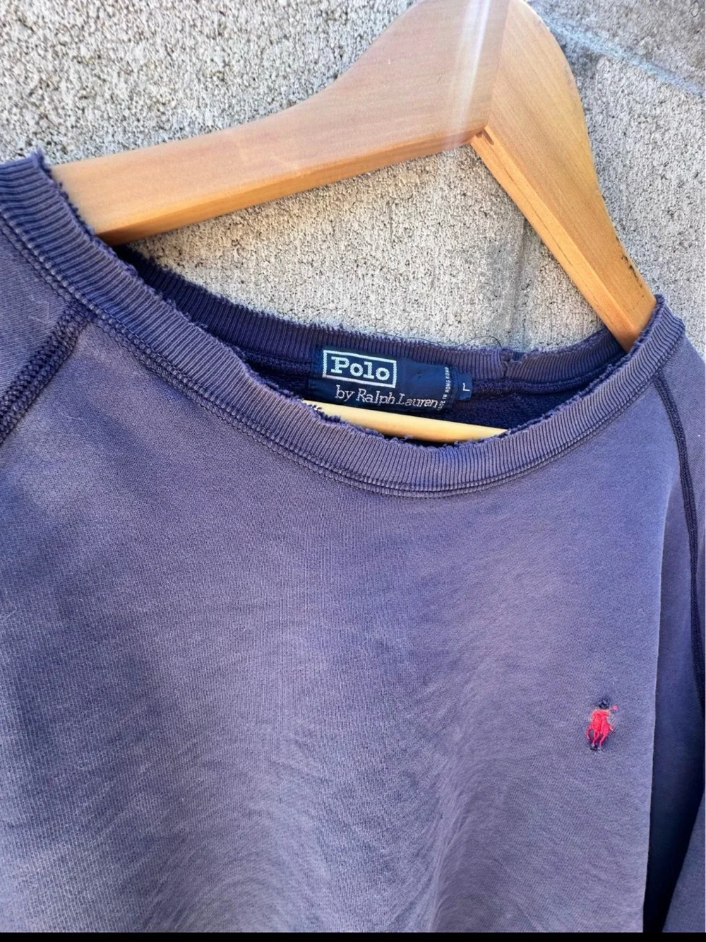 Polo by Ralph Lauren Navy Crewneck Sweatshirt with Red Pony